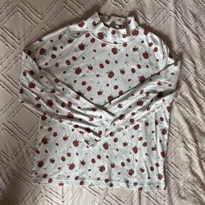 Baxter & Wells White Knit Top with Orange pumpkin Detail